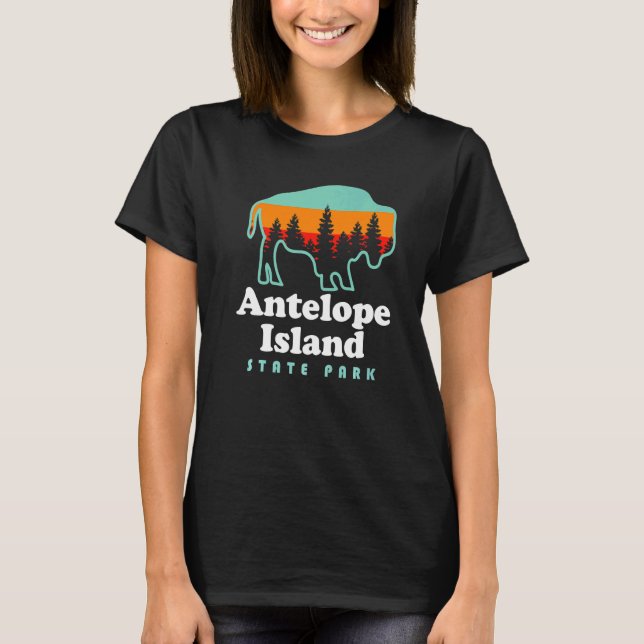 Antelope Island State Park Bison Great Salt Lake U T-Shirt (Front)