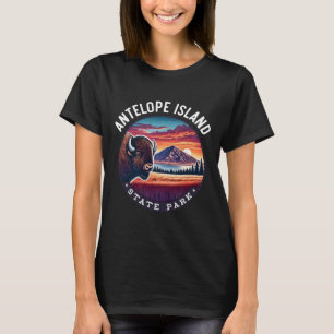 Antelope Island State Park Hiking Souvenir Bison O T-Shirt