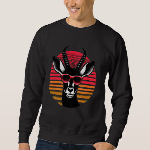 Antelope Retro Vintage Sunset Animal Sunglasses 70 Sweatshirt