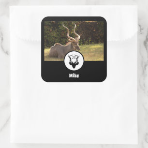 Antelope Silhouette Name Tag Photo
