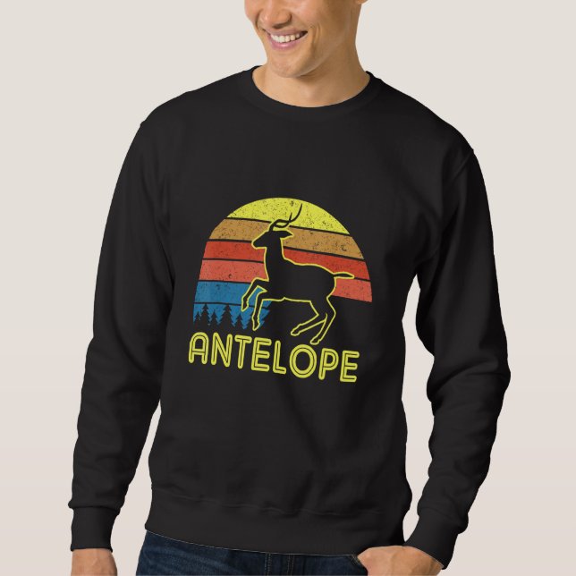 Antelope Tee Antelope Vintage Retro Sunset Style (Front)