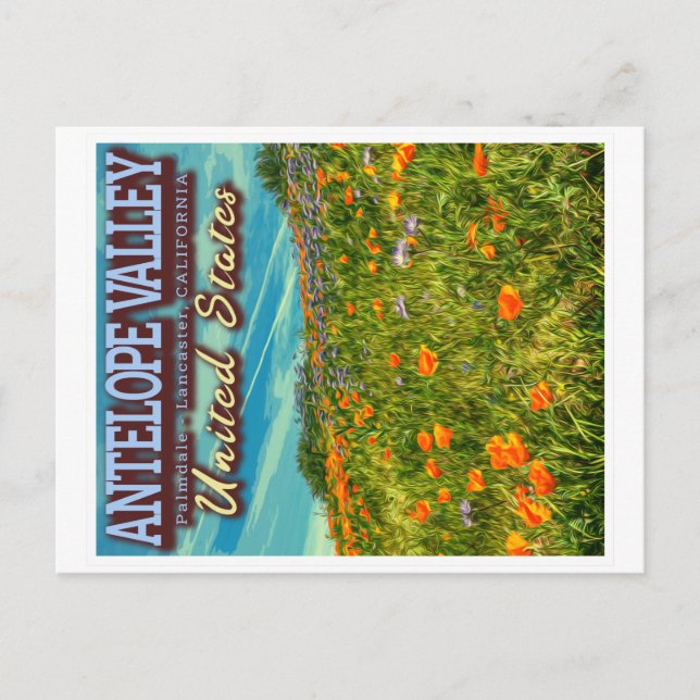 ANTELOPE VALLEY - CALIFORNIA US - SPRING POPPIES POSTCARD (Front)