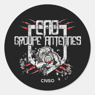 ANTENNA SELF-COLLECTING CLASSIC ROUND STICKER