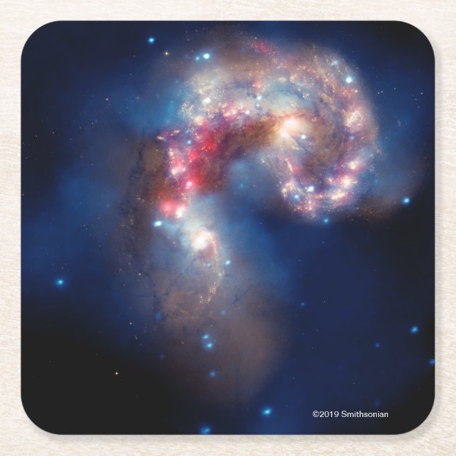 Antennae: A Galactic Spectacle Square Paper Coaster (Front)