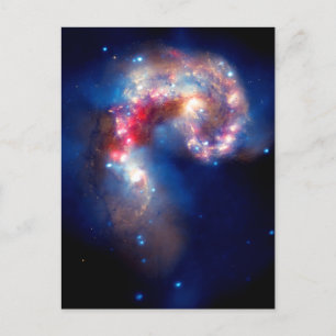 Antennae Galaxies Colliding Postcard