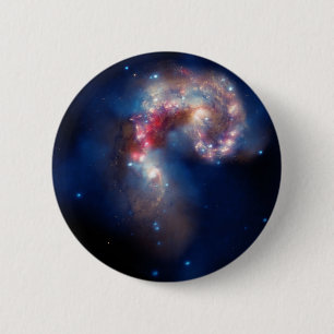 Antennae Galaxies Colourful Composite 6 Cm Round Badge