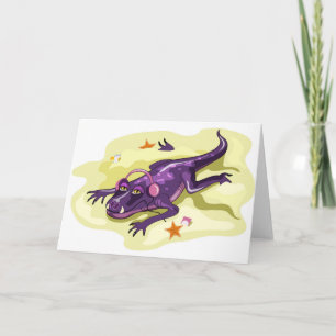 Anteosaurus Sunbathing With Headphones. Card