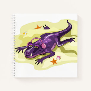 Anteosaurus Sunbathing With Headphones. Notebook