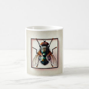Anthomyiid Fly 190624IREF116 - Watercolor Coffee Mug