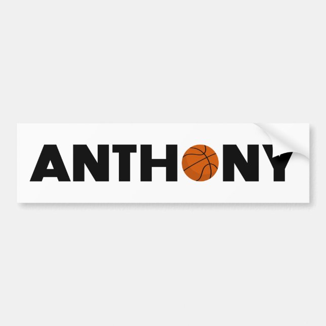 Anthony Basketball Bumper Sticker (Front)