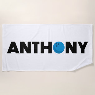 Anthony bowling beach towel