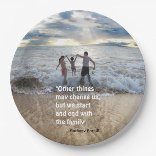 Anthony Brandt familly quote beach background Case Paper Plate