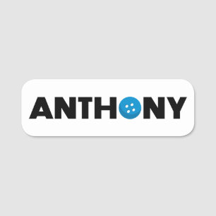 Anthony button name tag