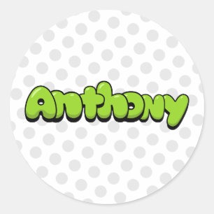 Anthony Classic Round Sticker