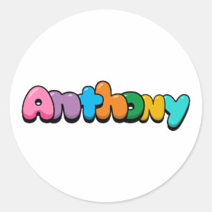 Anthony Classic Round Sticker