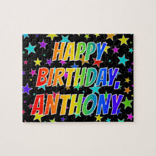 "ANTHONY" First Name, Fun "HAPPY BIRTHDAY" Jigsaw Puzzle