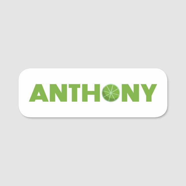 Anthony Lime Name Tag (Front)
