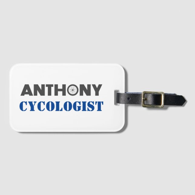 Anthony Mountain Biker Luggage Tag (Front Horizontal)