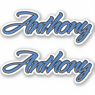 Anthony name blue sticker Sticker Sticker Stickers