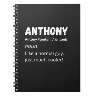 Anthony name gifts notebook