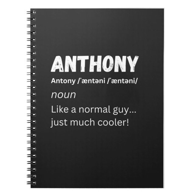 Anthony name gifts  notebook (Front)