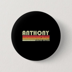 Anthony Name Personalised Retro Vintage 80s 90s Bi 6 Cm Round Badge
