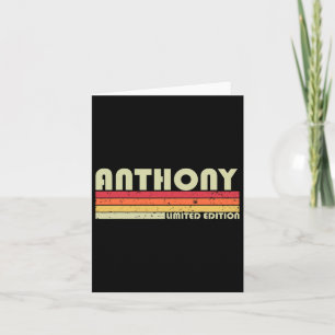 Anthony Name Personalised Retro Vintage 80s 90s Bi Card