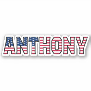 Anthony Name Vorname USA Sticker Stickerset