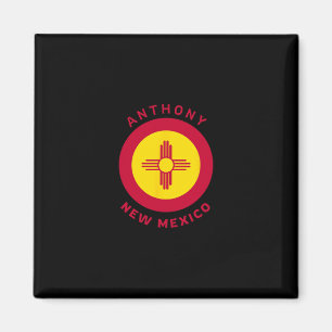 Anthony New Mexico Nm Flag Zia Vacation Souvenir  Magnet