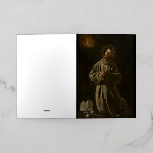 Anthony of Padua (Francisco de Zurbarán, 1627-30) Foil Greeting Card