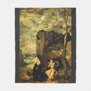 Anthony the Great and Paul of Thebes Fleece Blanket
