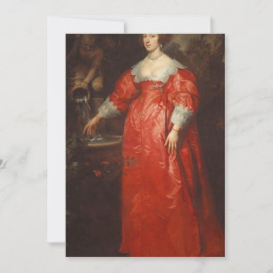 Anthony van Dyck - Portrait of an Unknown lady Invitation
