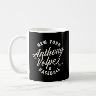Anthony Volpe New York Baseball Cursive Mlbpa Coffee Mug