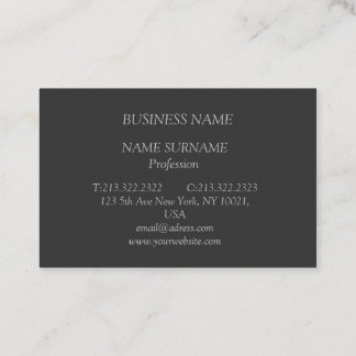 Anthrazit business card with gray