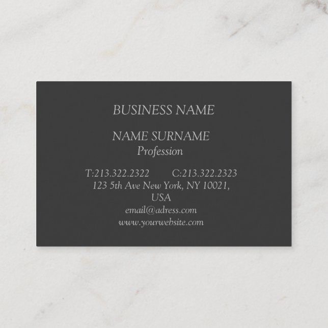 Anthrazit business card with gray (Back)