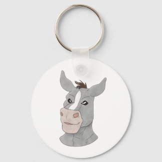 Anthro donkey face key ring