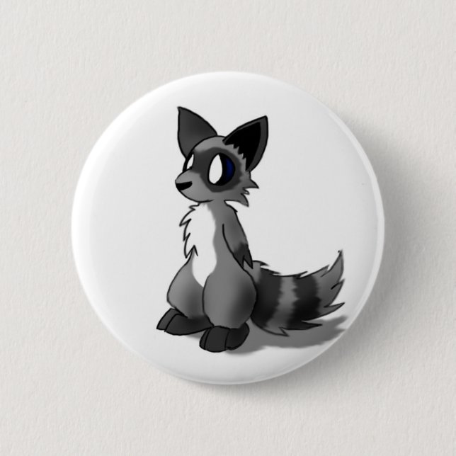 Anthro Racoon Button (Front)