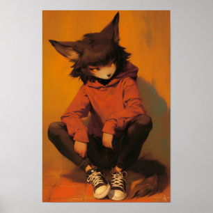 Anthro Wolf Poster