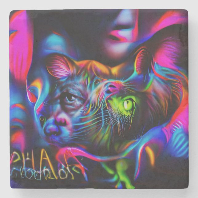Anthrophobia  stone coaster (Front)