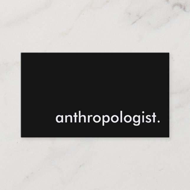 anthropologist. business card (Front)