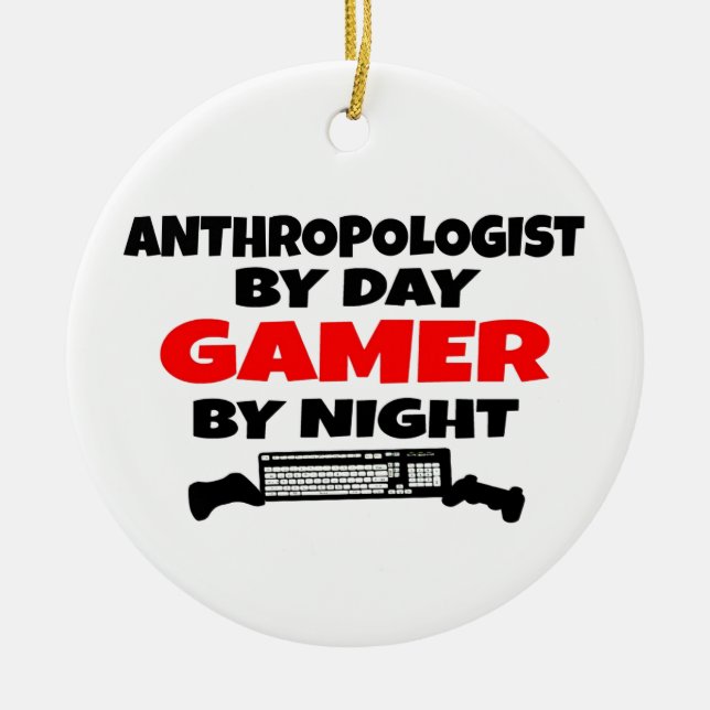 Anthropologist Gamer Ceramic Tree Decoration (Front)