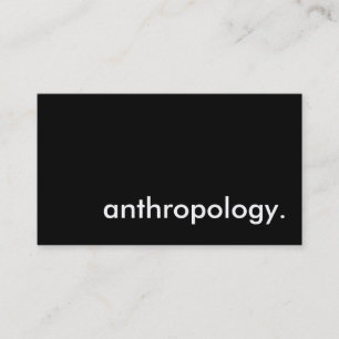 anthropology. business card