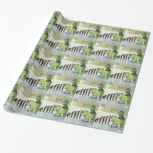 Anthropology Evolution Police Line Up Funny Wrapping Paper (Unrolled)