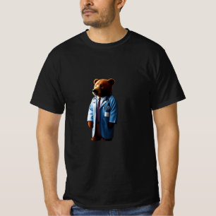 Anthropomorphic bear in a doctor's suit T-Shirt