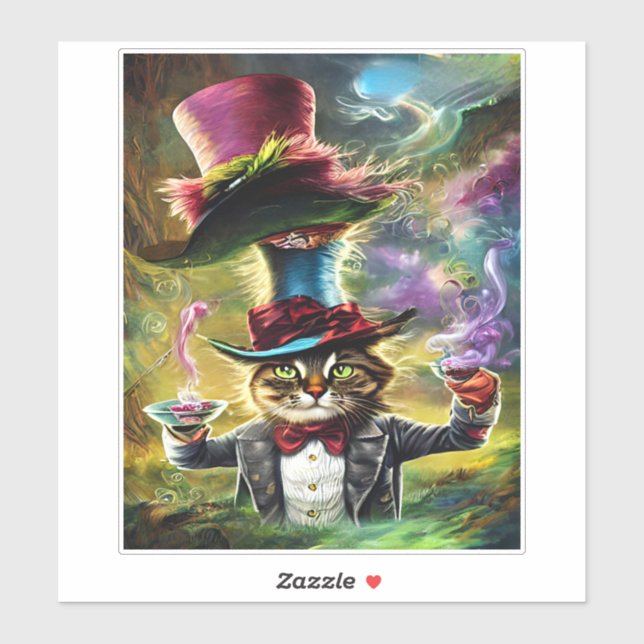  anthropomorphic Cat Mad Hatter Fantasy Fairytale (Sheet)