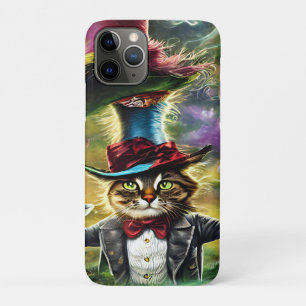  anthropomorphic Cat Mad Hatter Fantasy Fairytale  iPhone 11 Pro Case