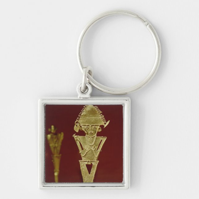 Anthropomorphic figure of a warrior key ring (Front)