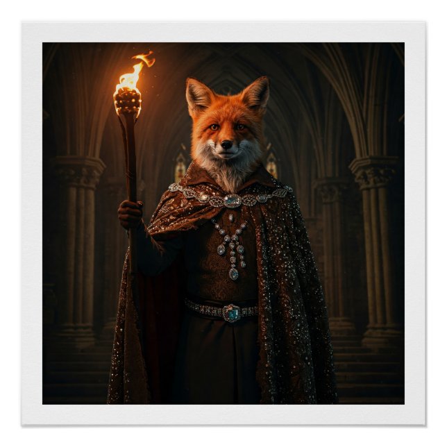 Anthropomorphic Fox In a Castle Poster (Front)