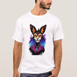 Anthropomorphic Fox in a Purple Jacket   AI Art T-Shirt