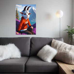 Anthropomorphic Goat   AI Art Poster